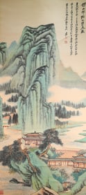 Chinese Drawing Landscape Painting,Zhang Daqian Mark