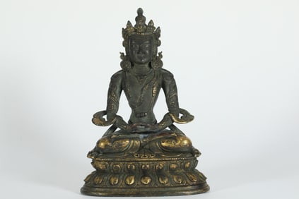 Gilt Bronze Infinite Life Buddha Figure