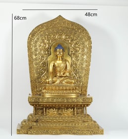 Gilt Bronze Sakyamuni Figure