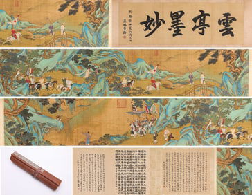 Xu Yang (act. 18th century), attributed to, Figure Narrative Handscroll