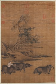 Li Cheng (919-967), attributed to, Herding Buffalo