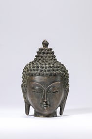 A Bronze Head of Buddha