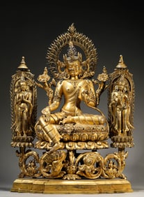 A Tibetan Pala-Style Tashilhunpo High-Ranking Green Tara