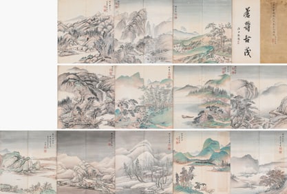 Wang Hui (1632-1717), attributed to, Landscape Album in the Manner of Song and Yuan Masters