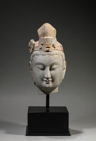 A Stone Head of Buddha