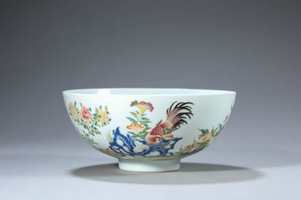 A Famille Rose 'Crest Upon Crest' Bowl