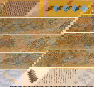 Qiu Ying (1494-1552), attributed to, Record of the Peach Blossom Spring Handscroll