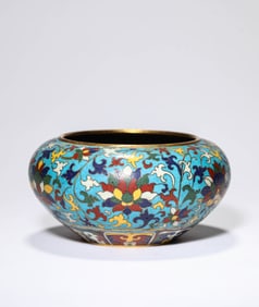 A Cloisonné Enamel 'Floral' Bowl