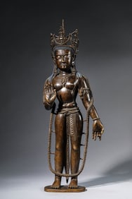 A Tibetan Guge Dynasty Alloy Copper Figure of Avalokiteshvara