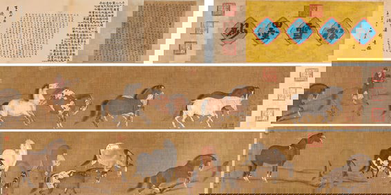 Zhao Mengfu (1254-1322), attributed to, Horses and Riders Handscroll