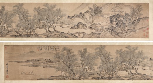 Tang Yin (1470-1524), attributed to, Secluded Dwelling by Mountain Stream