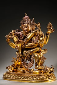 A Tibetan Densatil-Style Wrathful Phurba Deity