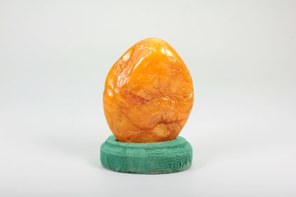 A TIANHUANG STONE 'LANDSCAPE AND FIGURE' ORNAMENT