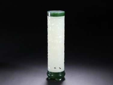 A JADE INCENSE BURNER DESKTOP STUDY  ORNAMENT