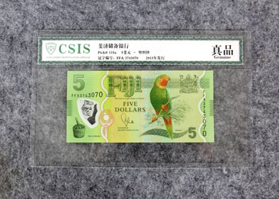 A FIJI,RESERVE BANK 2013  5DOLLARS-POLYMER