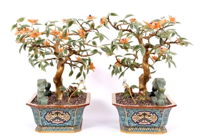 A PAIR OF CLOISONNE PENJING