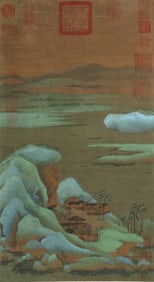 A CHINESE HAND PAINTING WITH THE MARK OF QIU YING