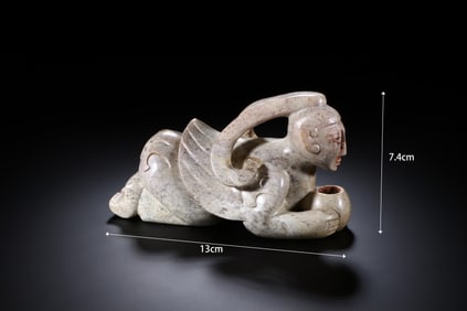 Jade Carved Character Shape Ornament