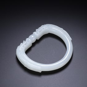 Jade Carved Dragon Shape Bangle