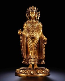 Gilt Bronze GuanYin Figure