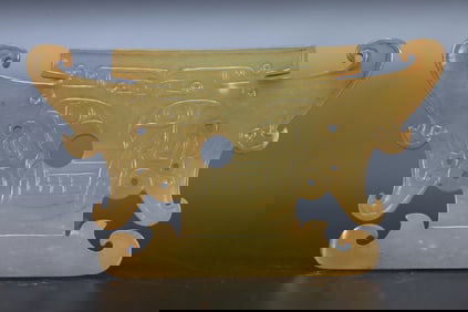 Jade Carved Beast Face Pattern Bi