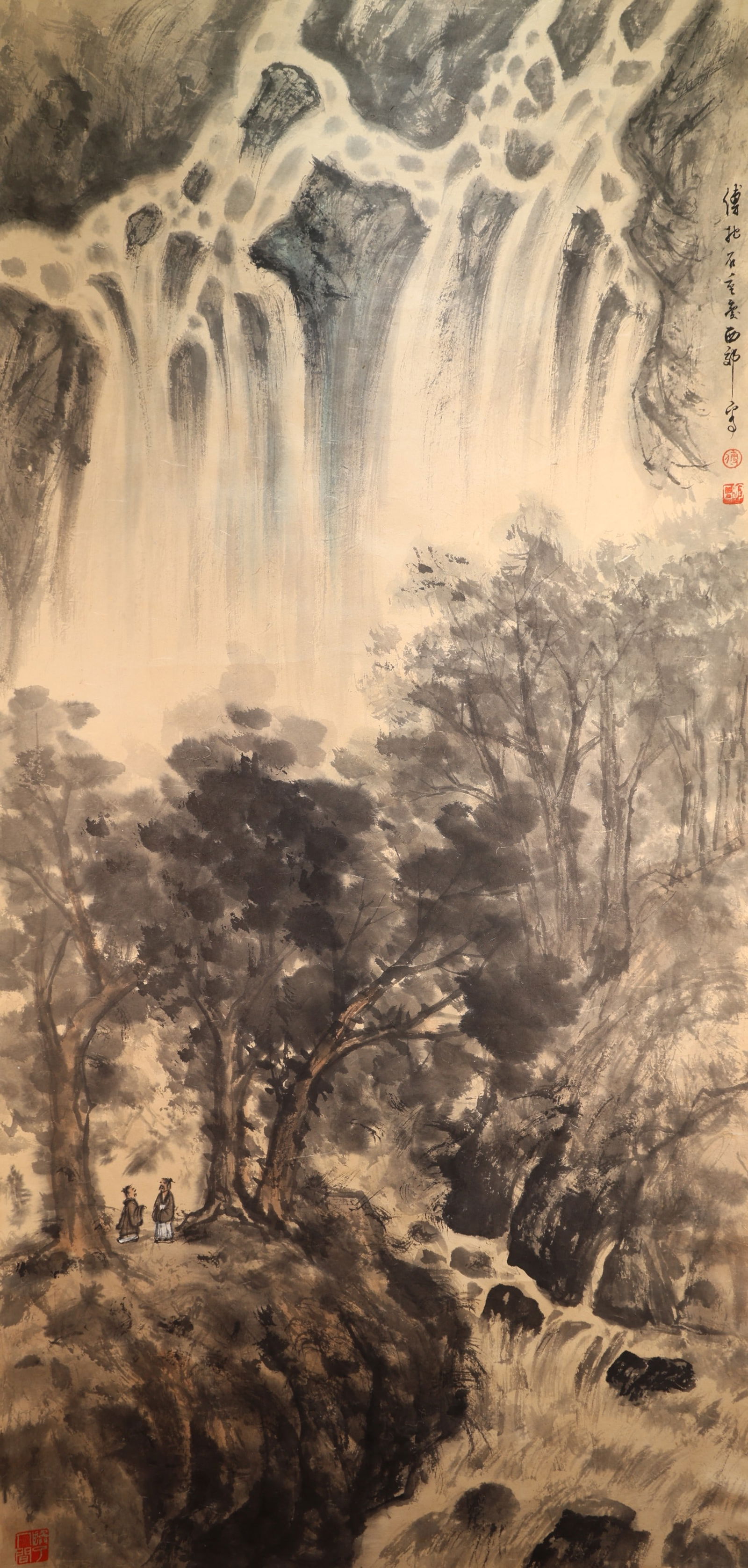 Chinese Drawing Landscape and Character Painting,Fu Baoshi Mark: Chinese Drawing Landscape and Character Painting,Fu Baoshi Mark (95.5 x 54cm)