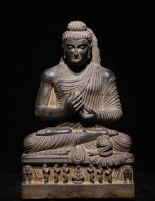 Grey Stone Gandhara Figure
