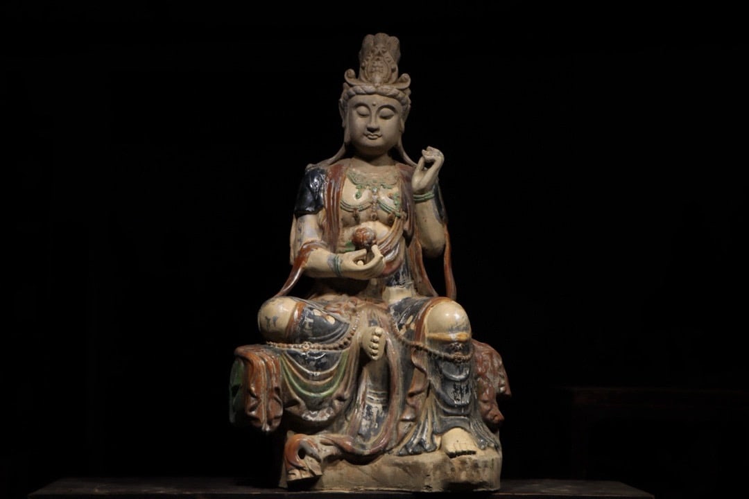 Sancai GuanYin Figure: Sancai GuanYin Figure (97 x 54cm)