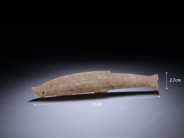 Jade Carved Fish Shape Ornament
