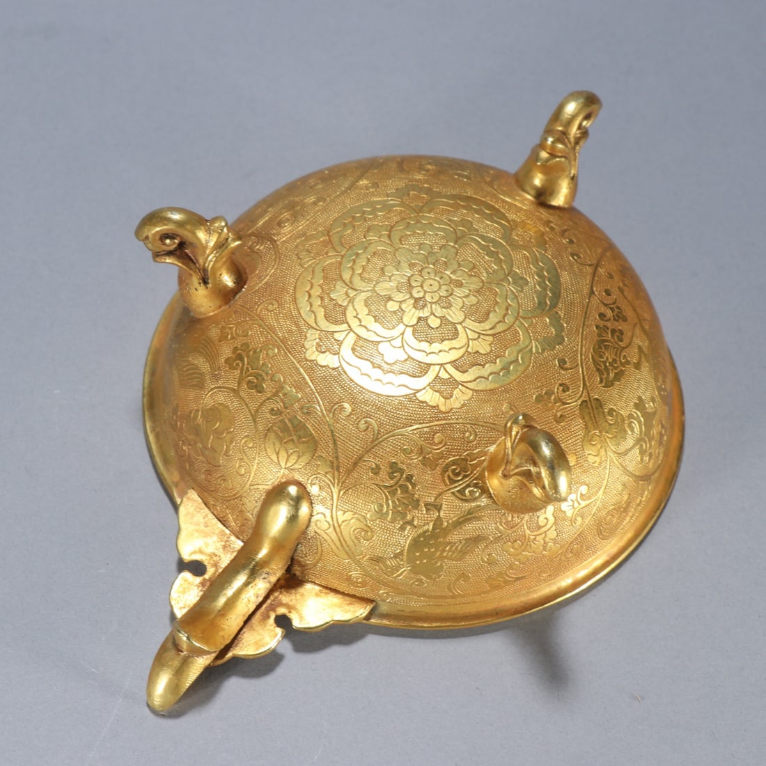 Gilt Bronze Carved Flower Pattern Cup - 7