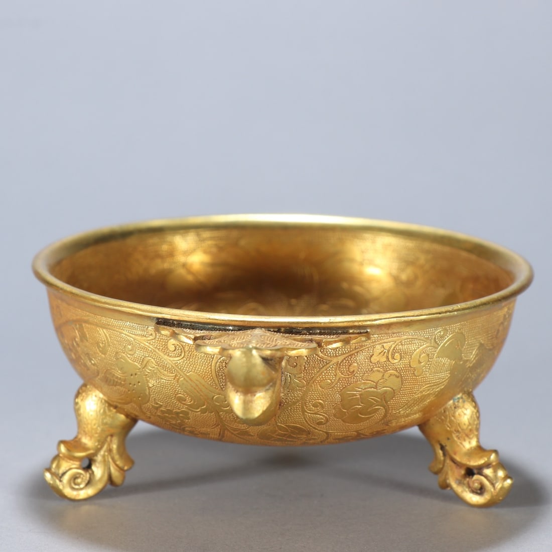 Gilt Bronze Carved Flower Pattern Cup - 9