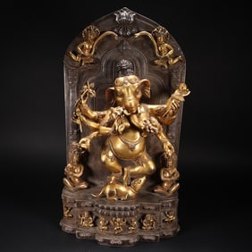 Gilt Bronze Ganesha Figure