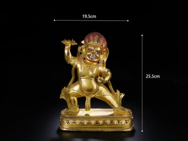 Gilt Bronze Vajrapani Figure