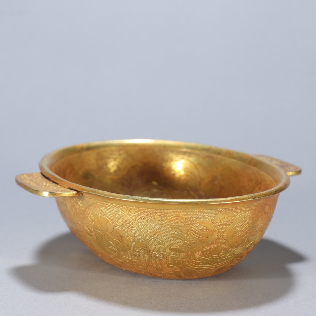 Gilt Bronze Carved Flower Pattern Cup - 8