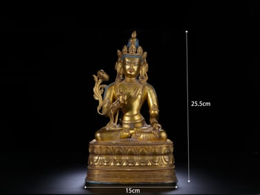 Gilt Bronze Padmapani Figure