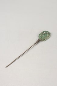 Jadeite Carved Flower Pattern Hairpin
