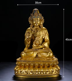 Gilt Bronze GuanYin Figure