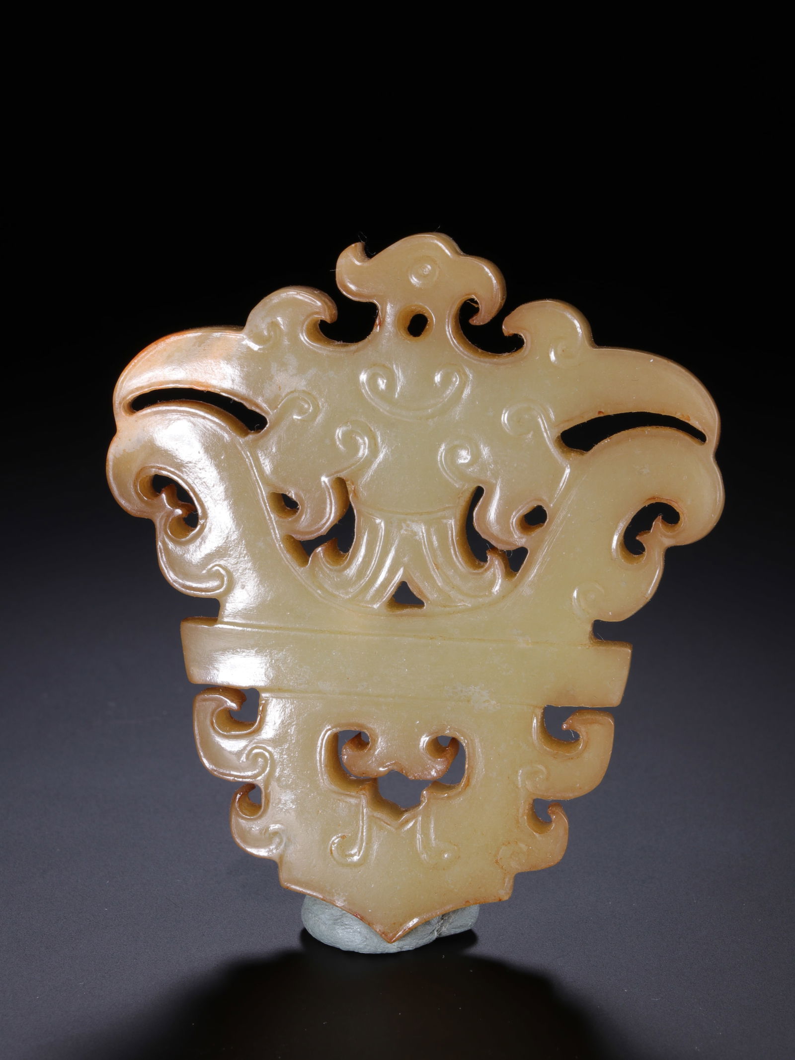 Jade Carved Bird Pattern Bi - 4