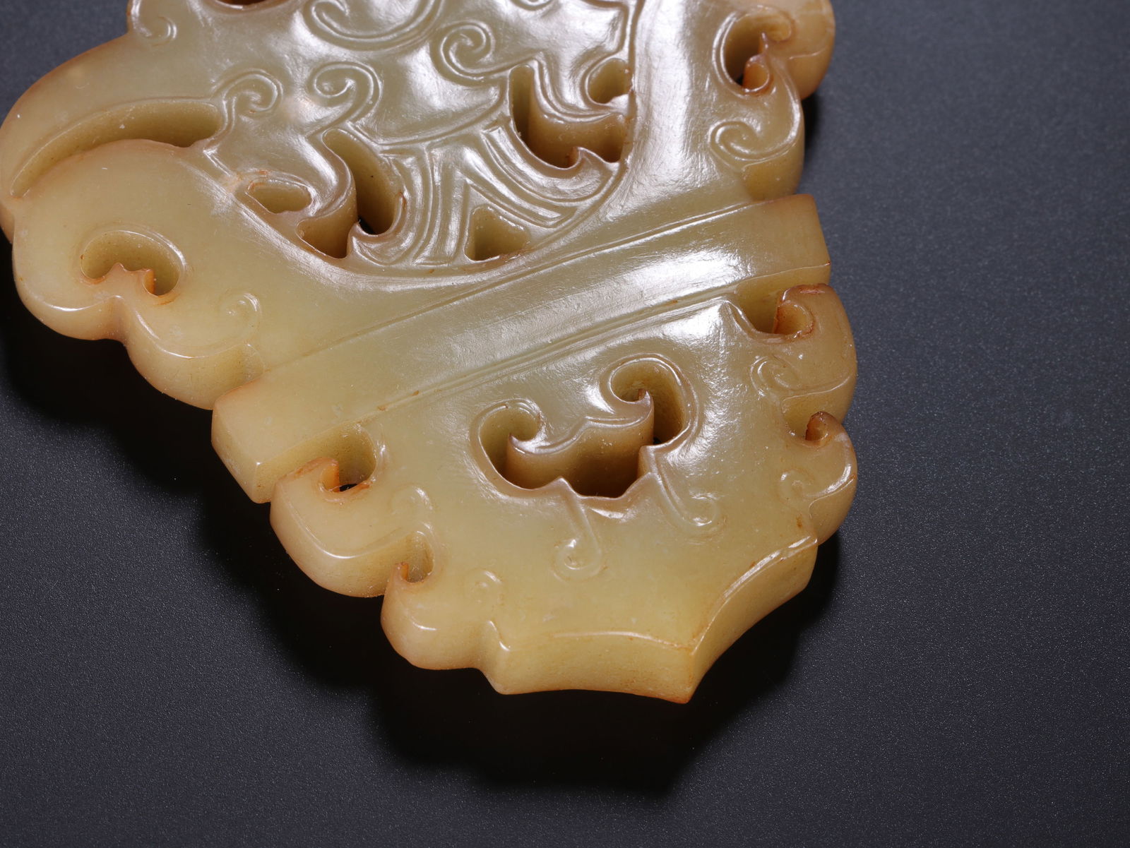 Jade Carved Bird Pattern Bi - 8