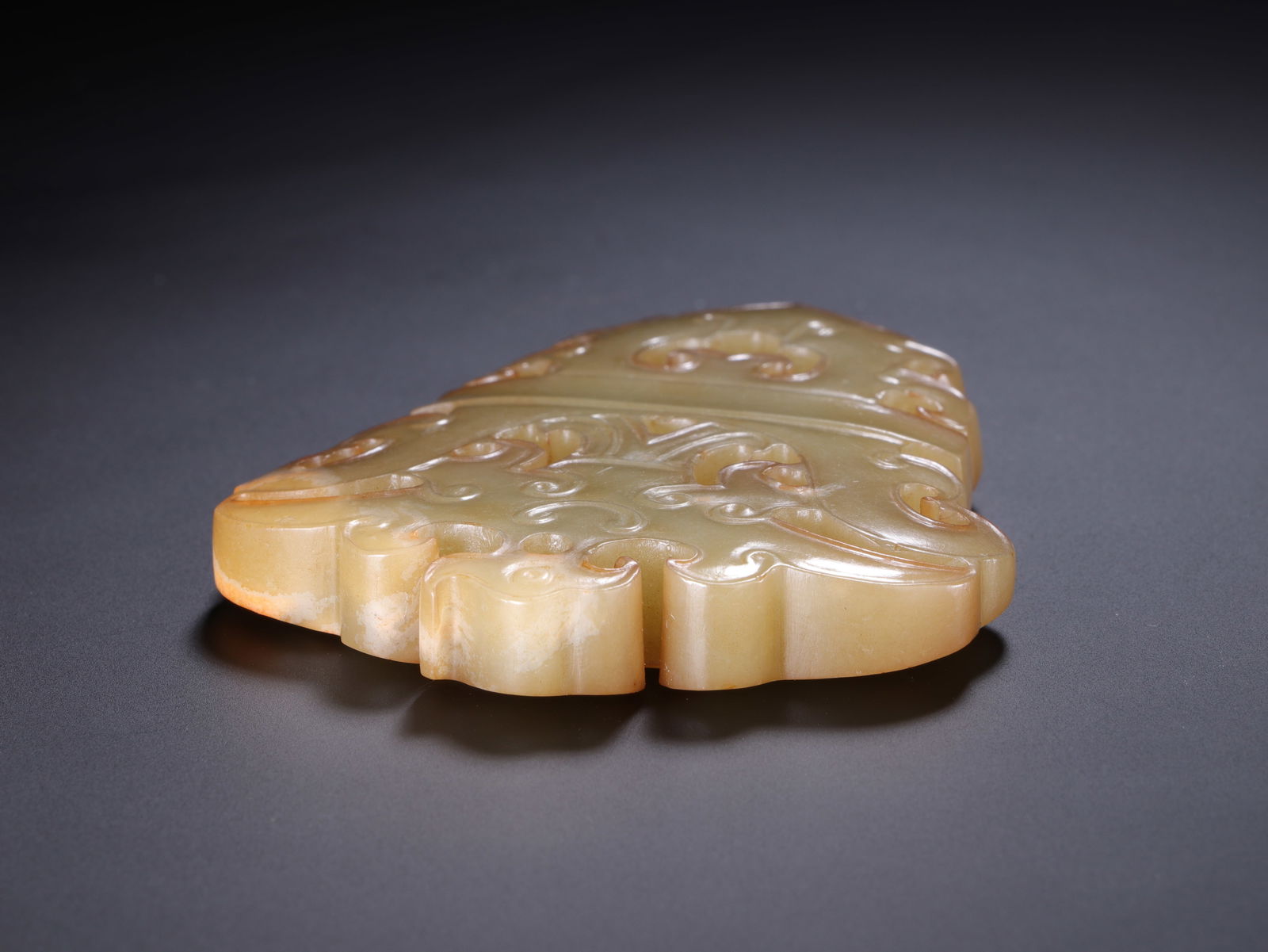 Jade Carved Bird Pattern Bi - 9