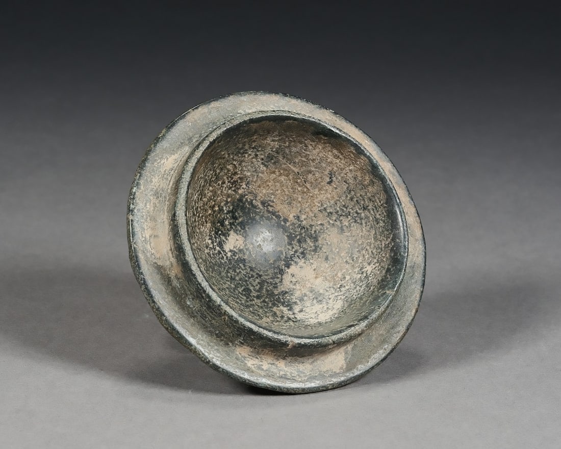 Black Stone Carved Flower Pattern Vase - 7