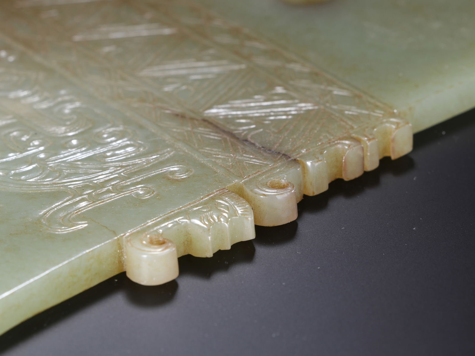 Jade Carved Beast Face Pattern Axe - 7