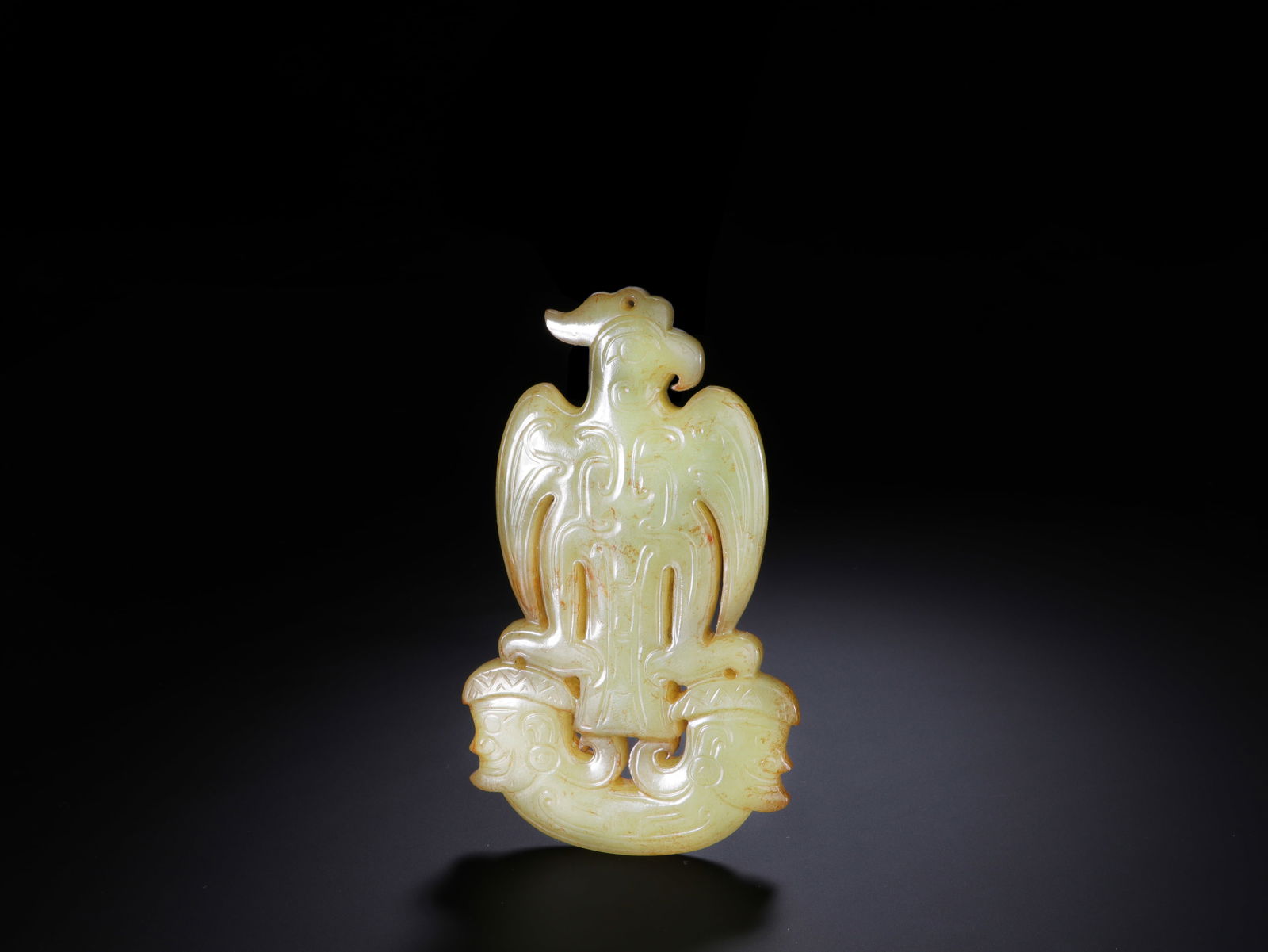 Jade Carved Bird Shape Bi - 2