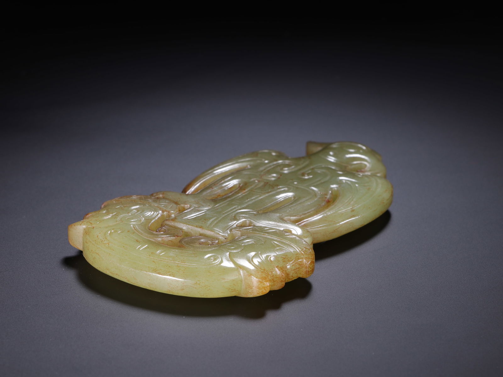 Jade Carved Bird Shape Bi - 5