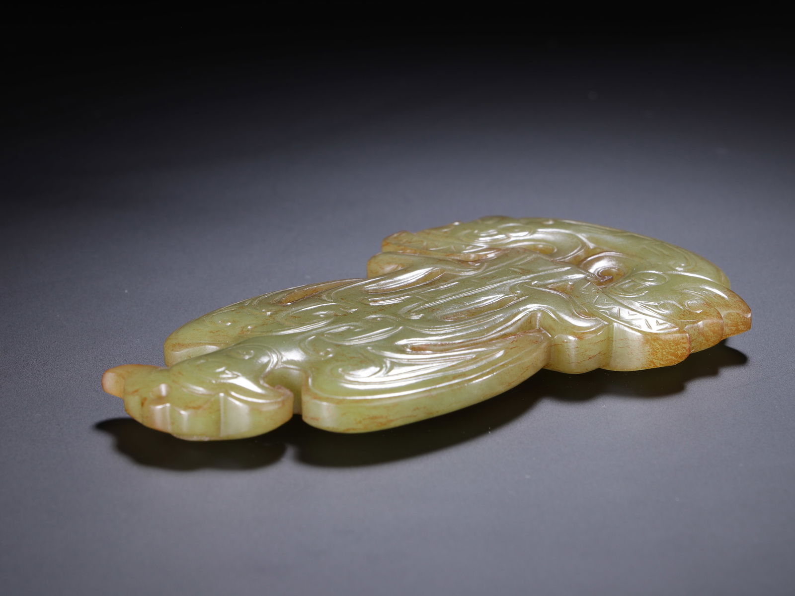 Jade Carved Bird Shape Bi - 9
