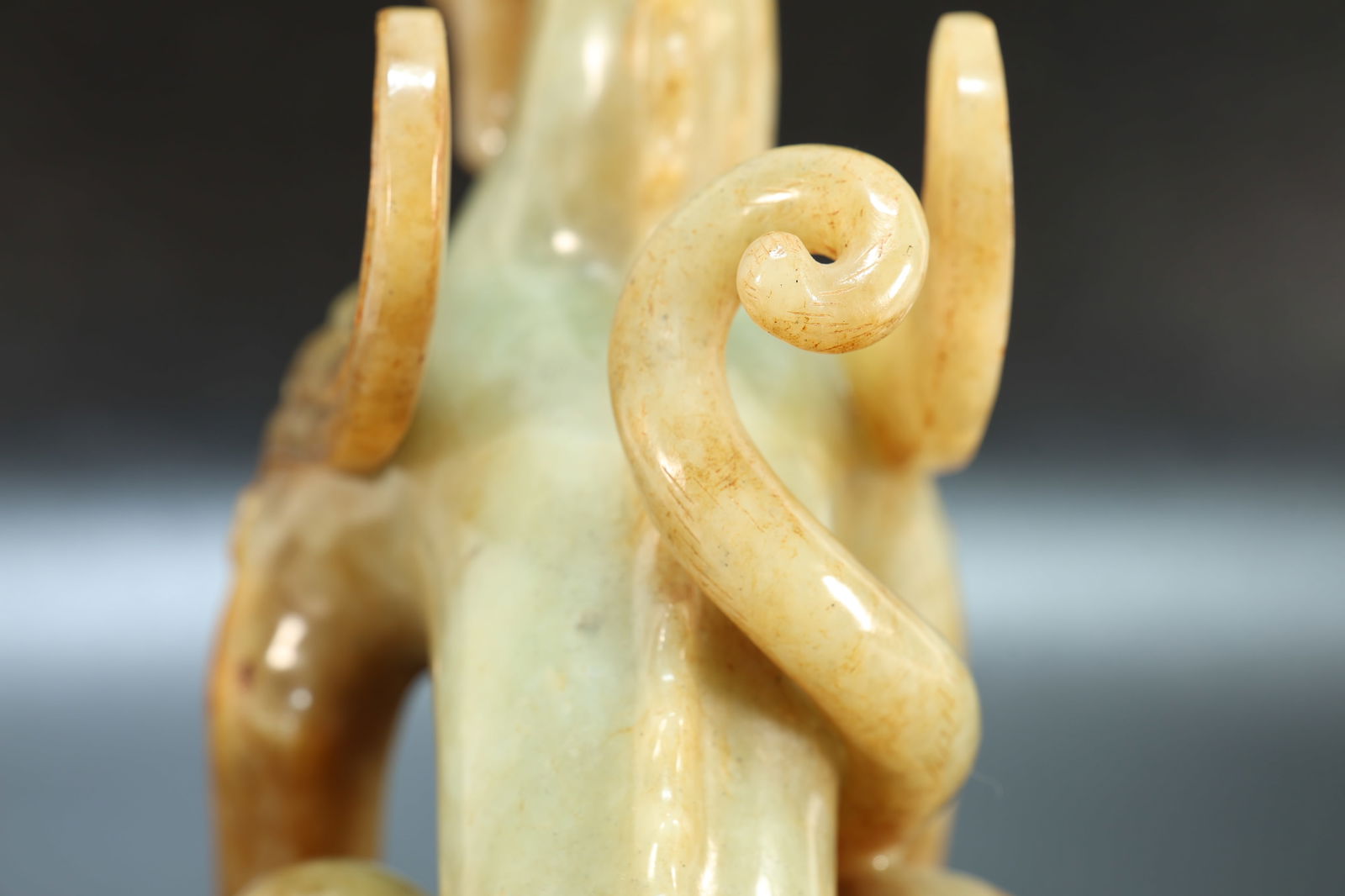 Jade Carved Dragon Shape Figure - 11