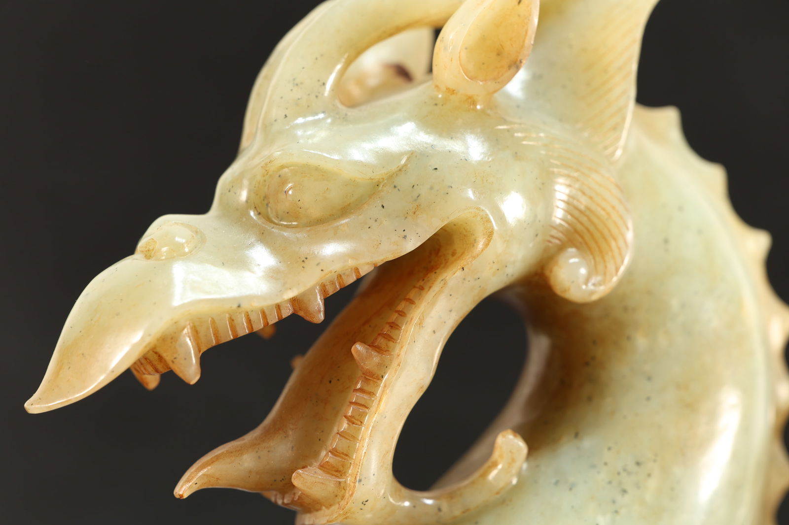 Jade Carved Dragon Shape Figure - 12