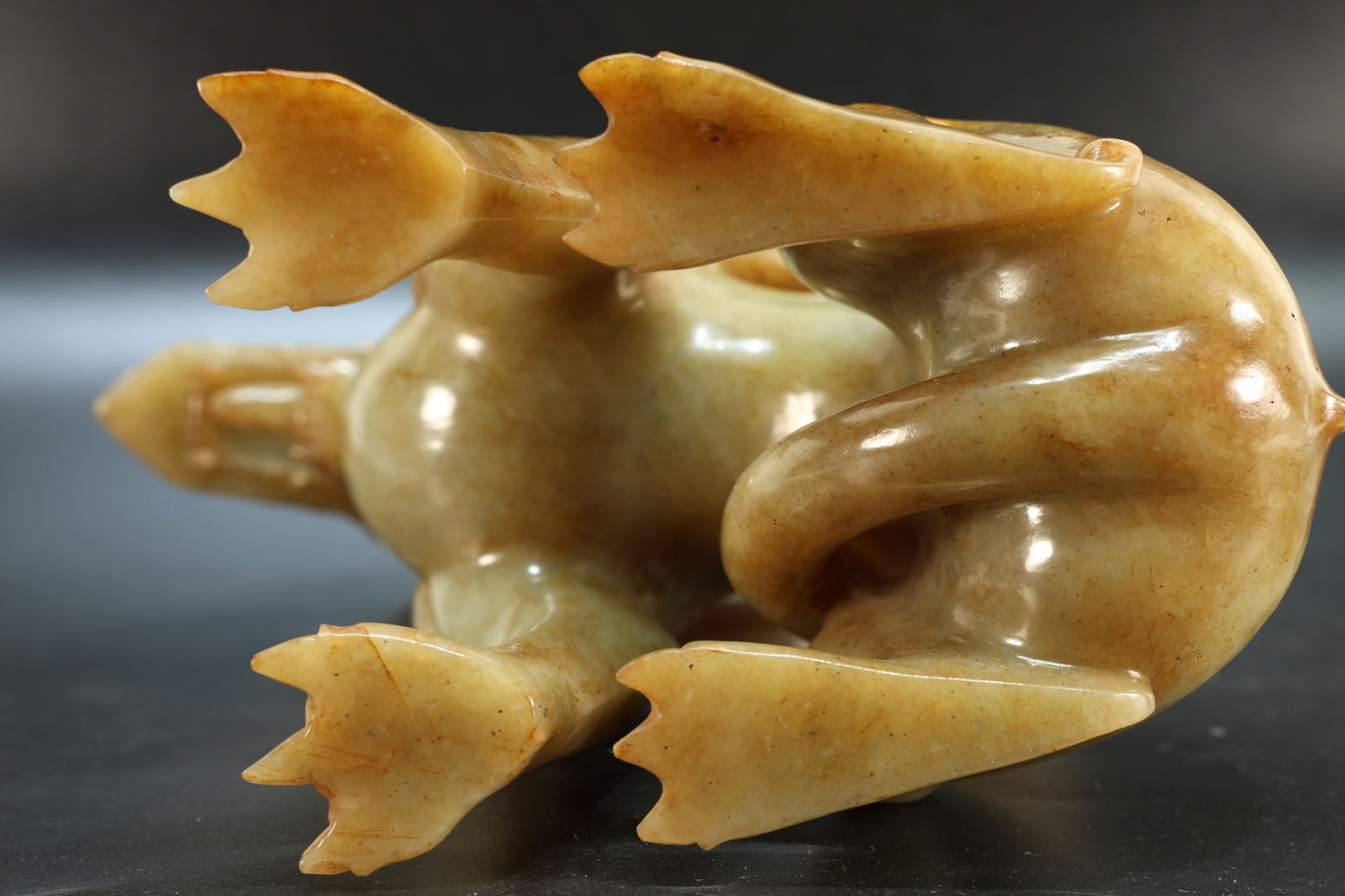 Jade Carved Dragon Shape Figure - 13