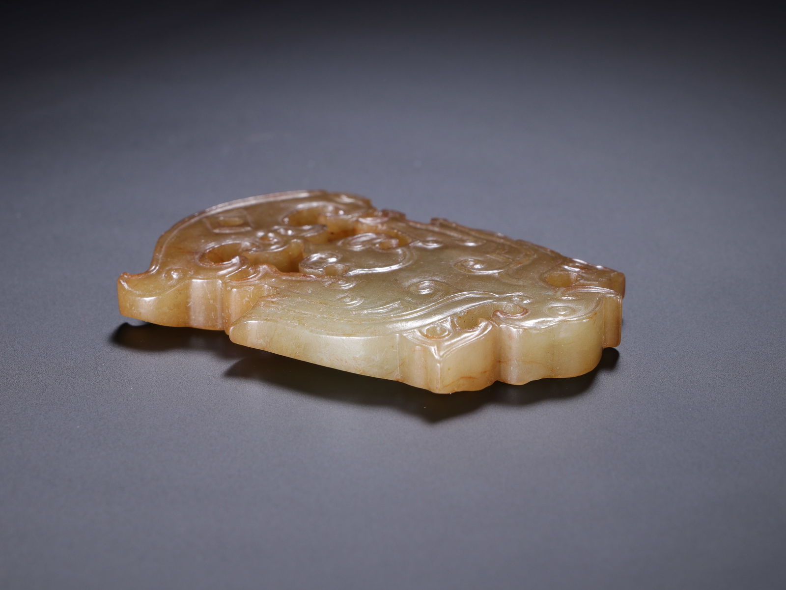 Jade Carved Bird Shape Bi - 8