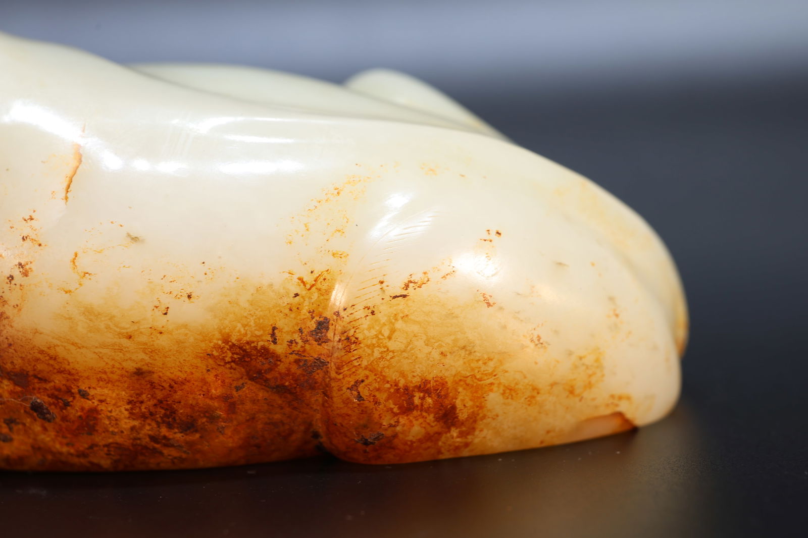 Jade Carved Ox Shape Ornament - 7